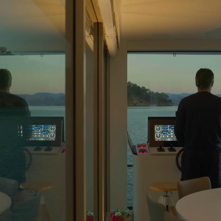 Sunset celebration onboard